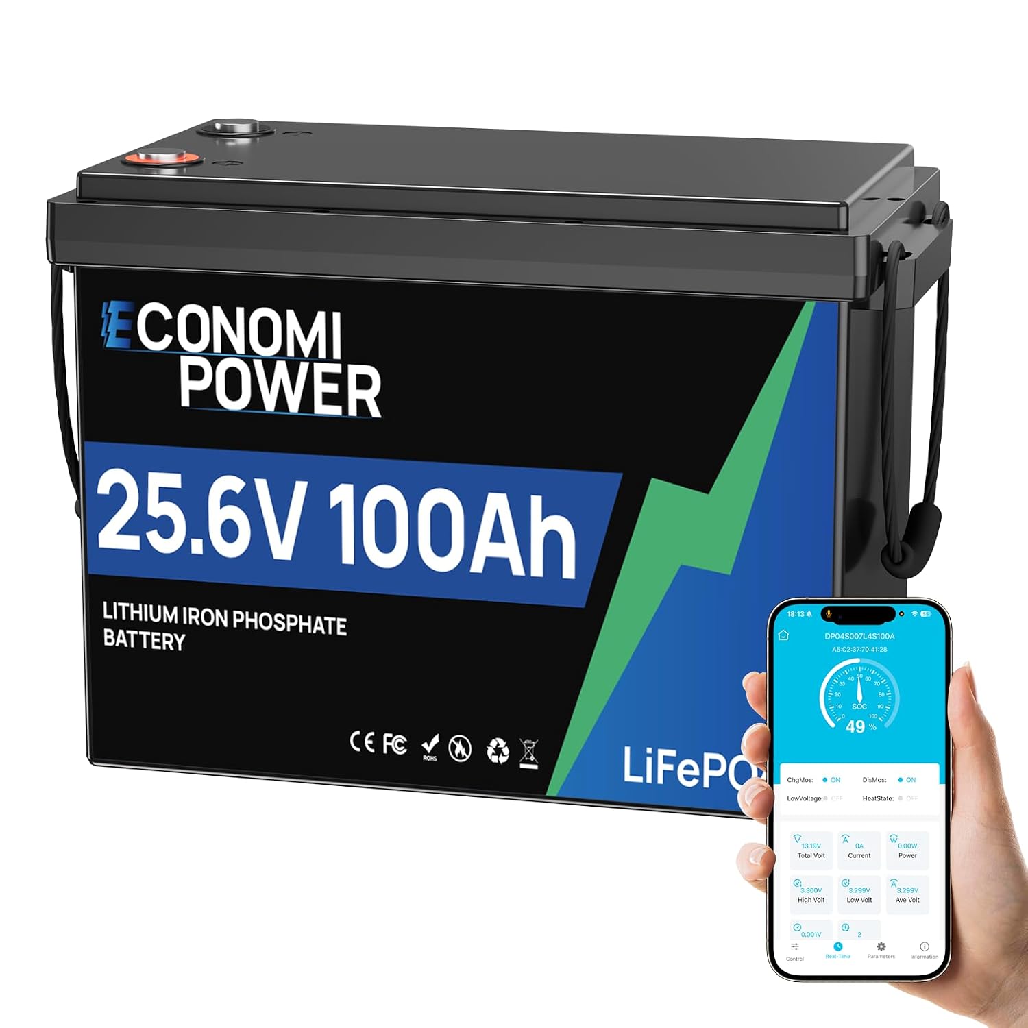Lithium Battery 100Ah - Bateria litowa LiFePO4 24V 100Ah, rozmiar
