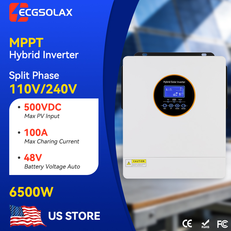 Solar Pump Controller - ECGSOLAX 6.5KW Hybrydowy Inwerter Solarny US&EU