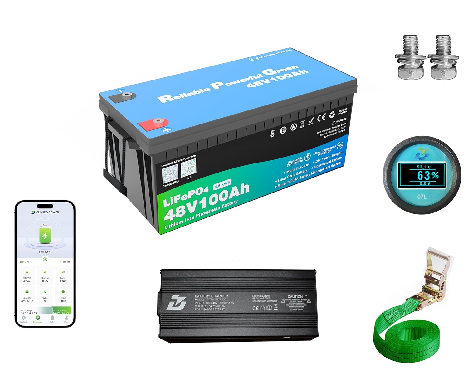 Lithium Battery 100Ah - Akumulator litowy 48V 100Ah do wózka