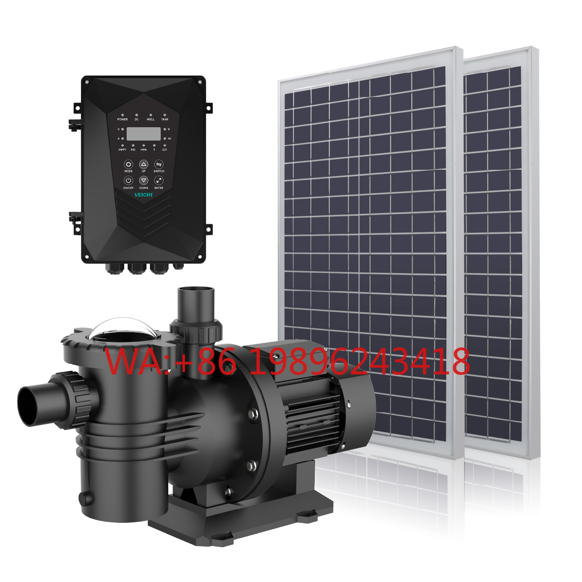 Solar Water Pump - Kompletny zestaw: Inwerter hybrydowy VEICHI AC
