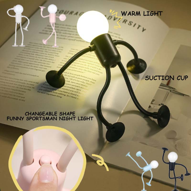 Renewable Energy Book - Zmienny kształt Zabawny sportowiec Lampka nocna