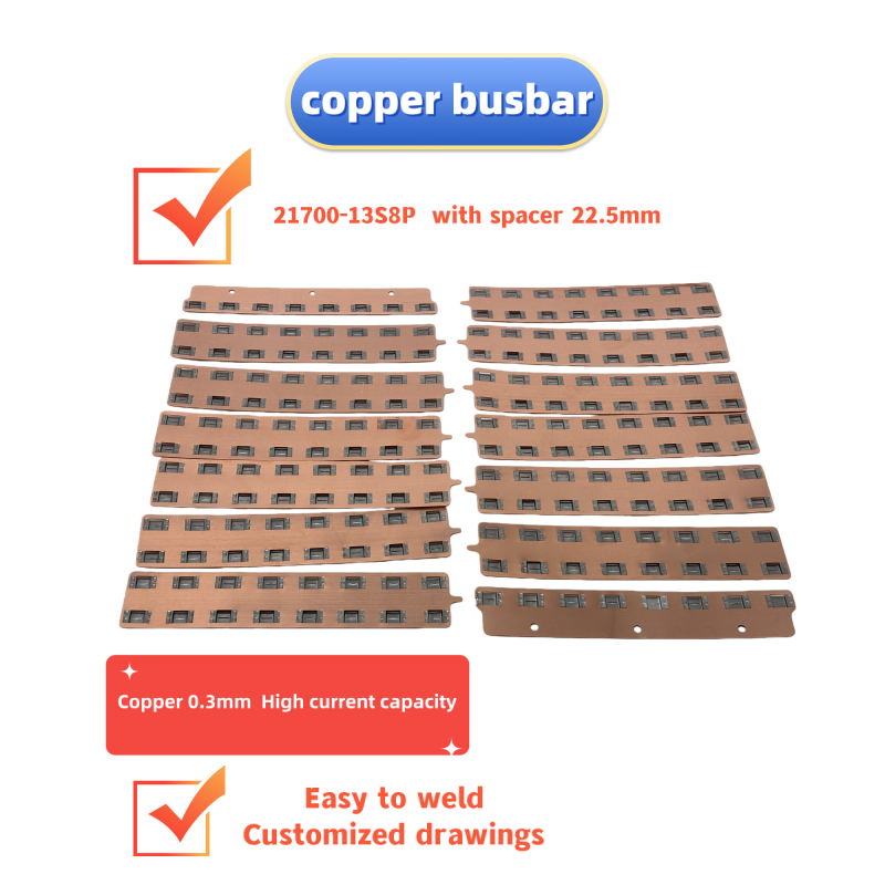 Bus Bar Copper - Szyna miedziana 21700-13S8P do baterii litowych