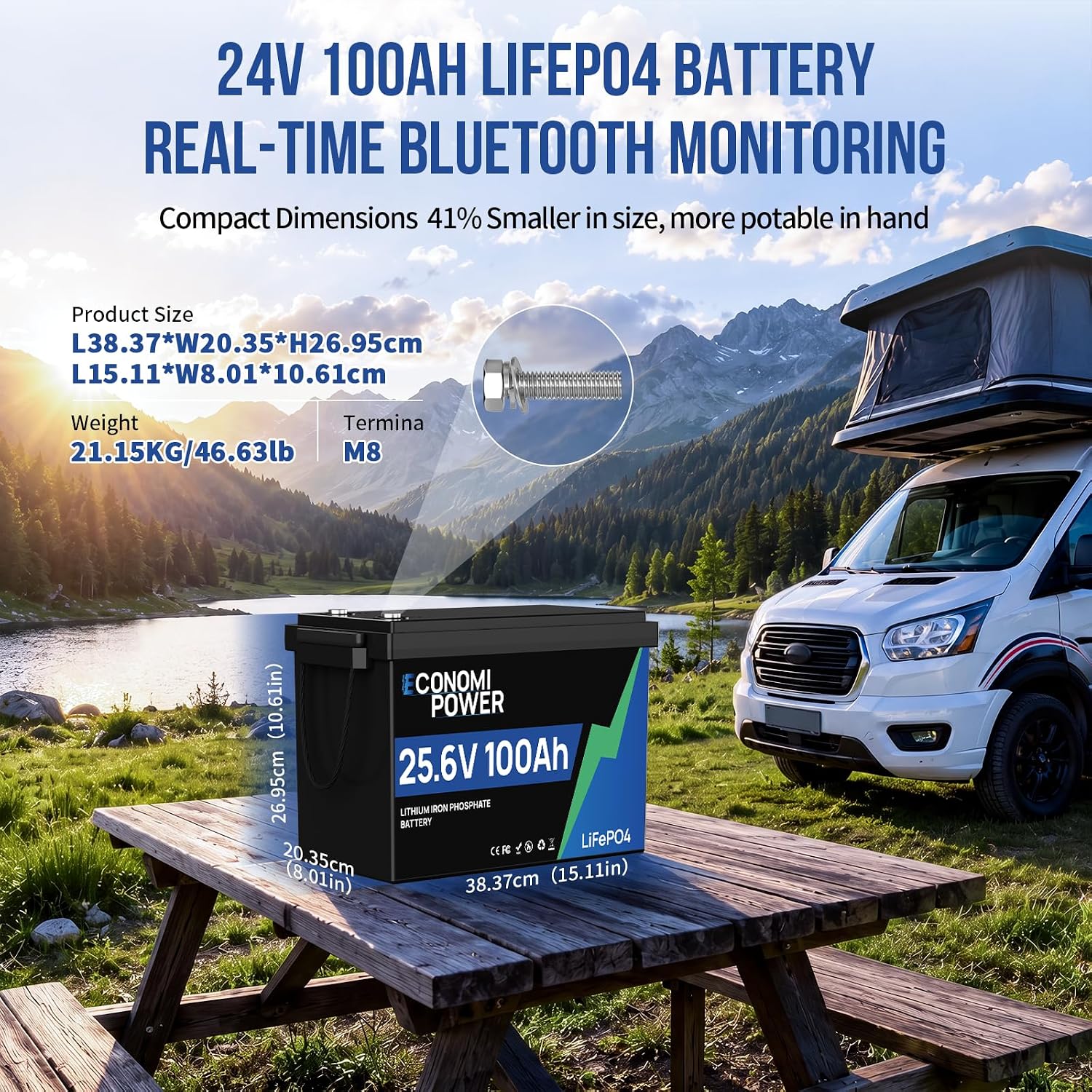 Bateria litowa LiFePO4 24V 100 – Lithium Battery 100Ah recenzja i cena