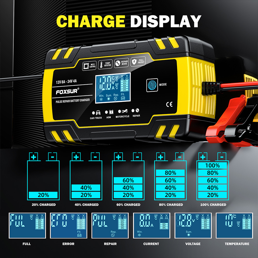 Ładowarka impulsowa FOXSUR FBC – Agm Deep Cycle Battery recenzja i cena